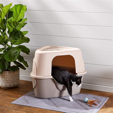 metal litter box with hood|cheapest hooded cat litter trays.